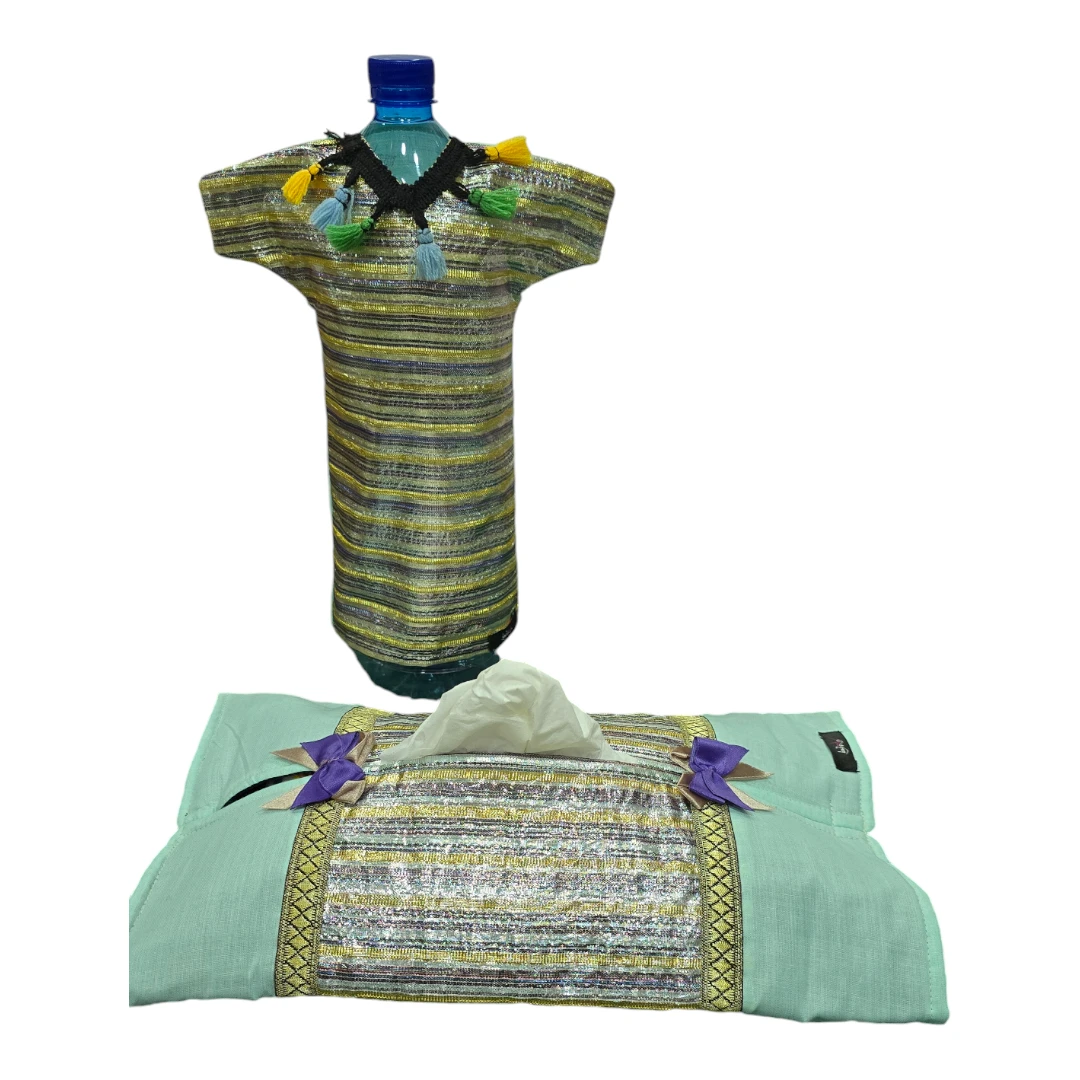 Artisan set Bottle &  Napkins Cover